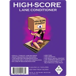 5 gallon box of Hi Score bowling lane conditioner, oil